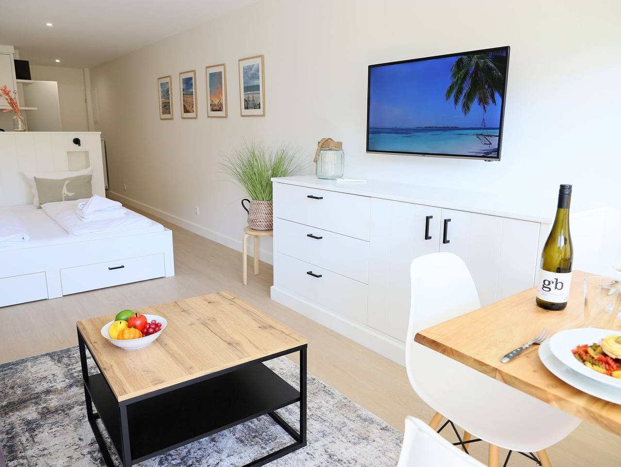 Ganze Wohnung, Zentrales 1-Zimmer-Appartement in Westerland mit Südbalkon – Haustiere erlaubt in Westerland, Sylt (Gemeinde)