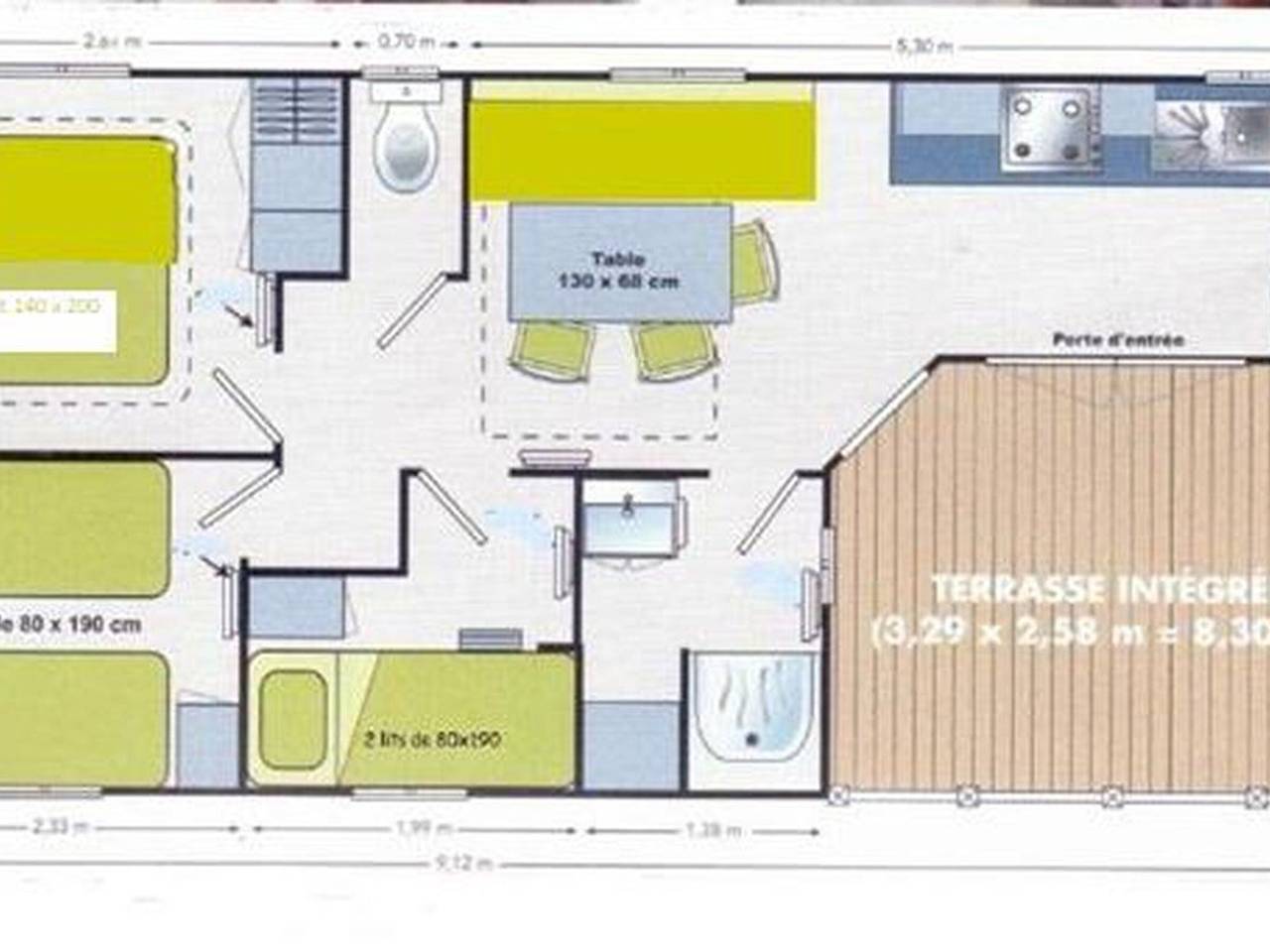 Mobil home spacieux avec terrasse à Luynes pour 7 personnes in Luynes, Région de Tours