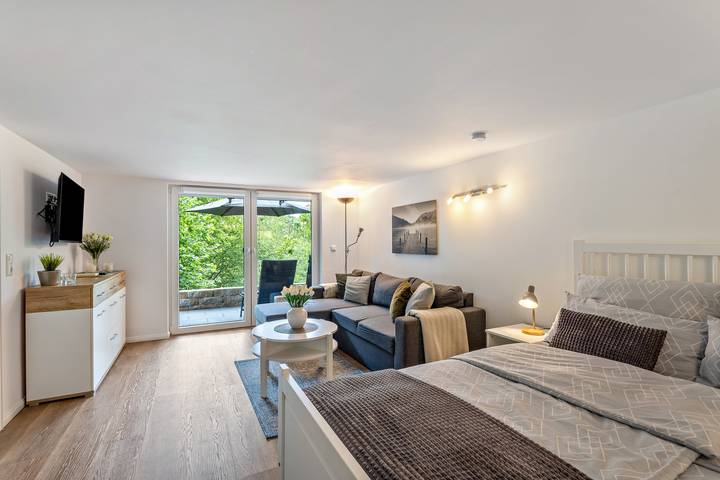 Geheel appartement, Chalet aan de Diemelsee – appartement met terras in het Sauerland in Diemelsee, Upland