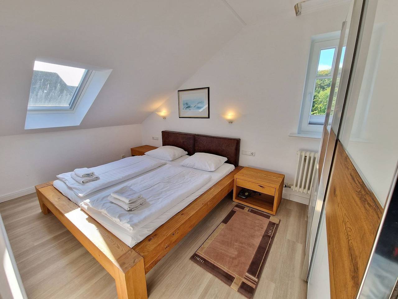 Geheel appartement, Komfortplus Ferienwohnung mit 2 Schlafzimmern und Balkon im Dachgeschoss in Ostseebad Binz, Prora