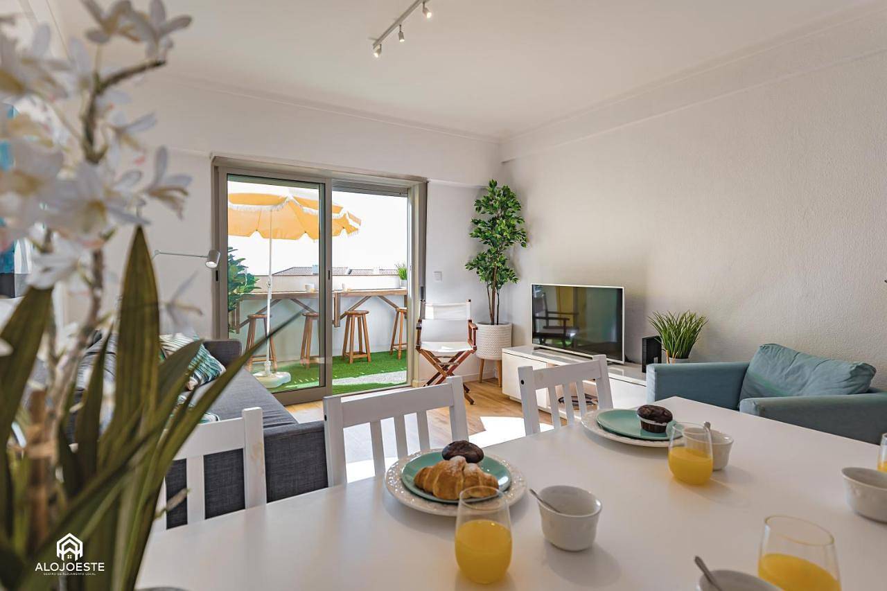 Apartamento inteiro, The Pateo Beach Apartment - Santa Cruz in Silveira (Portugal), Distrito de Lisboa