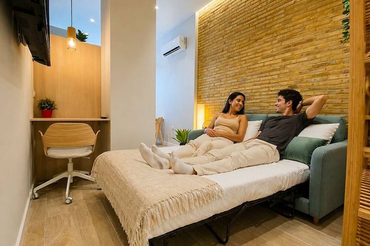 Ganze Wohnung, Beach Apartment V | 1Br | 4 Guests | AC & WIFI in Valencia, Costa de Valencia
