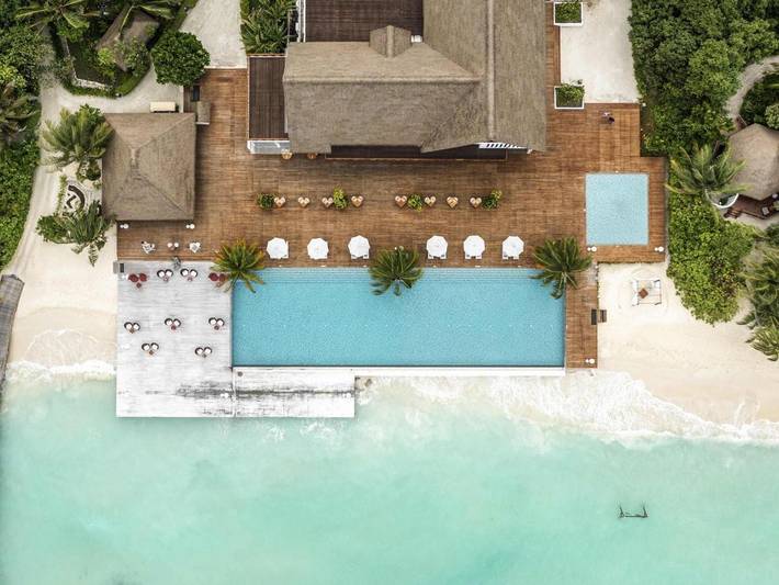 Bungalow per 2 persone, con panorama e piscina nonché giardino alle Maldive