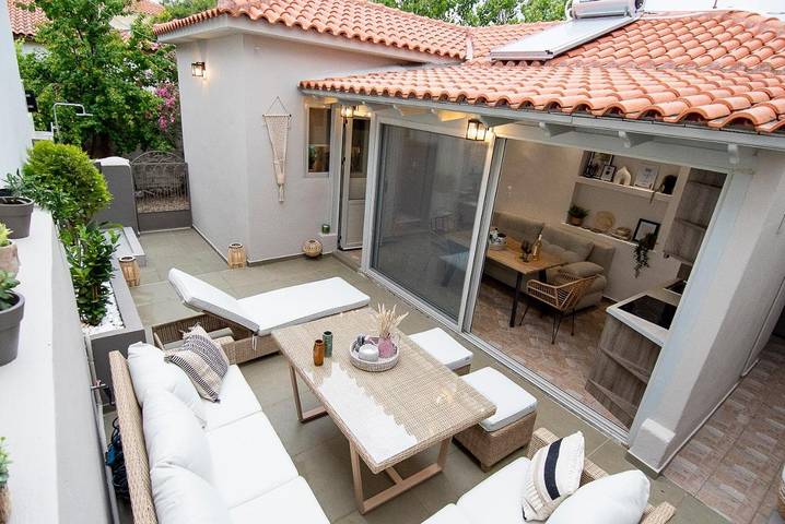 Location de vacances pour 5 personnes, avec jardin dans Σκάλα Ερεσού