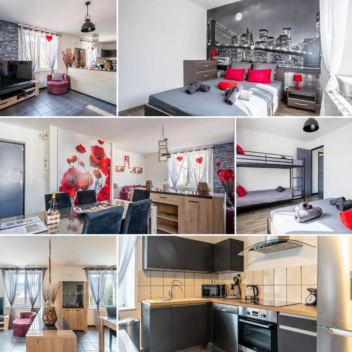 Appartement de vacances pour 4 personnes, avec vue et jardin