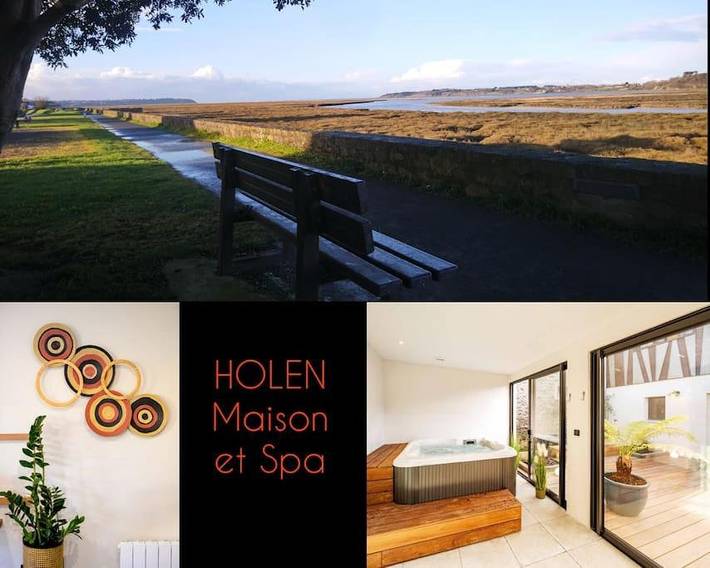 Gîte pour 4 personnes, avec sauna ainsi que terrasse et jacuzzi à Langueux