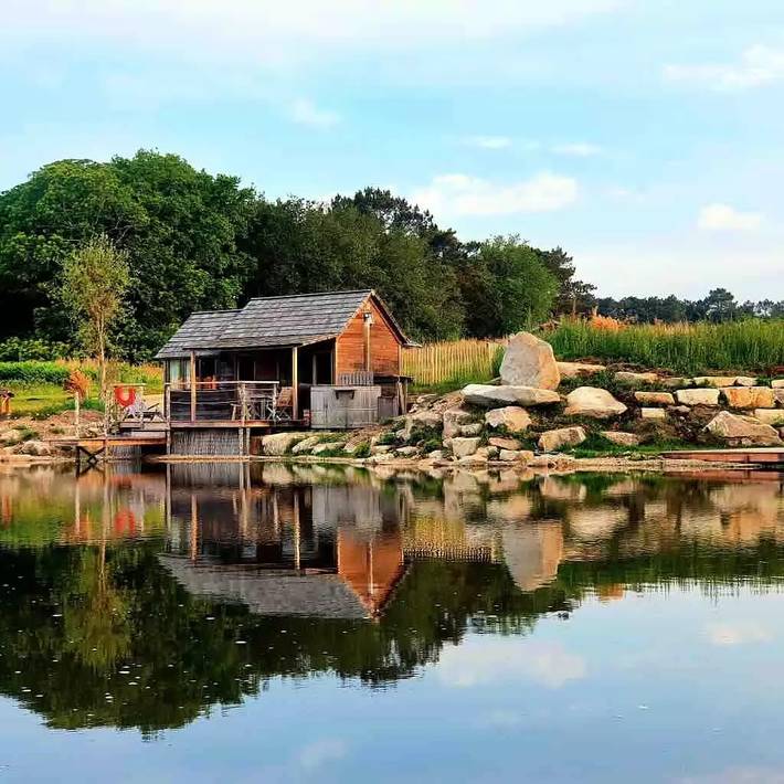 Chalet pour 4 personnes, avec piscine et vue ainsi que terrasse et sauna dans le Morbihan - 2
