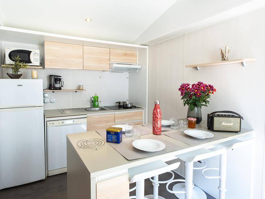 Camping de l' Arquet - Mobilheim 6 personen - Mobil Home Premium 2 Zi 4/6 Pers Clim in Couronne Vieille, Martigues