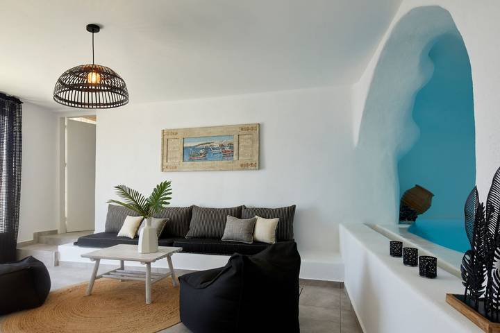 Location de vacances pour 4 personnes, avec vue sur l’océan et terrasse à Megalochori - 3
