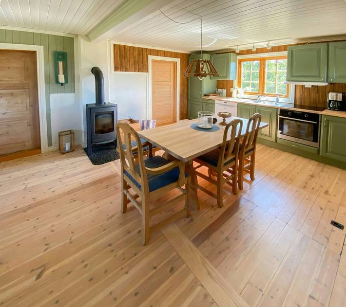 Traditionelle Almhütte mit Blick auf Skogshorn in Hemsedal