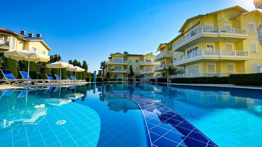 Ferienwohnung für 6 Personen, mit Garten und Ausblick sowie Pool in Belek
