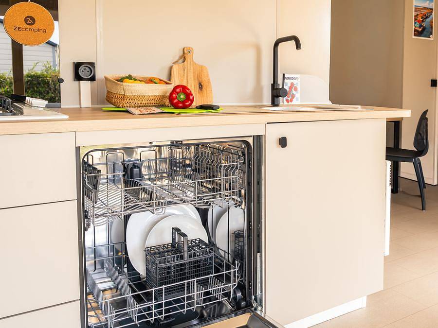 Camping Les Beaupins - Mobilheim 6 personen - Select Tv Lv Clim Plancha - 3 Schlafzimmer - 6 Personen in Saint-Denis-d'Oléron, Côte de Beauté