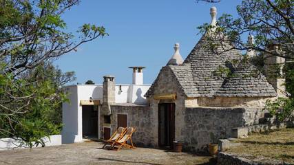 Cottage pour 2 personnes, avec terrasse ainsi que jardin et vue, animaux acceptés dans Ceglie Messapico