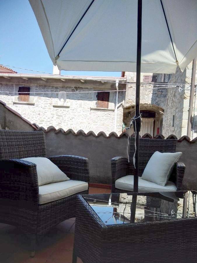 Ferienhaus für 4 Personen, mit Balkon und Terrasse sowie Garten und Ausblick