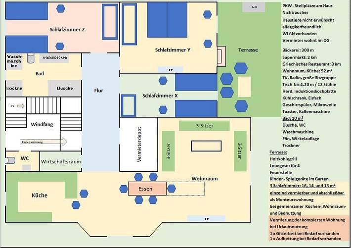 Ferienwohnung für 7 Personen, mit Terrasse und Garten in Lauta - 3
