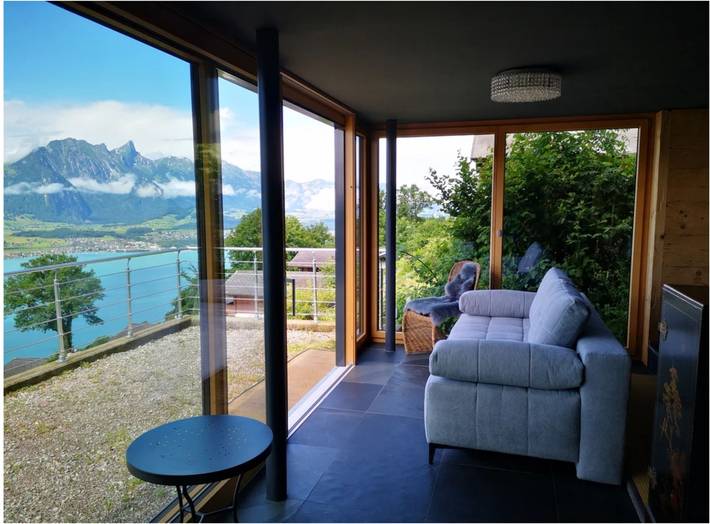 Chalet mit Panoramablick auf das Oberland und den Thunersee in Sigriswil, Thunersee