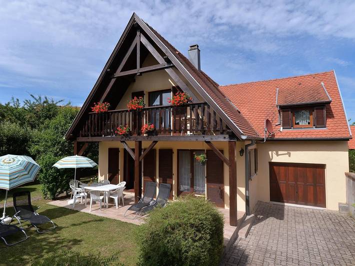 Gîte pour 6 personnes, avec Balcon à Riquewihr