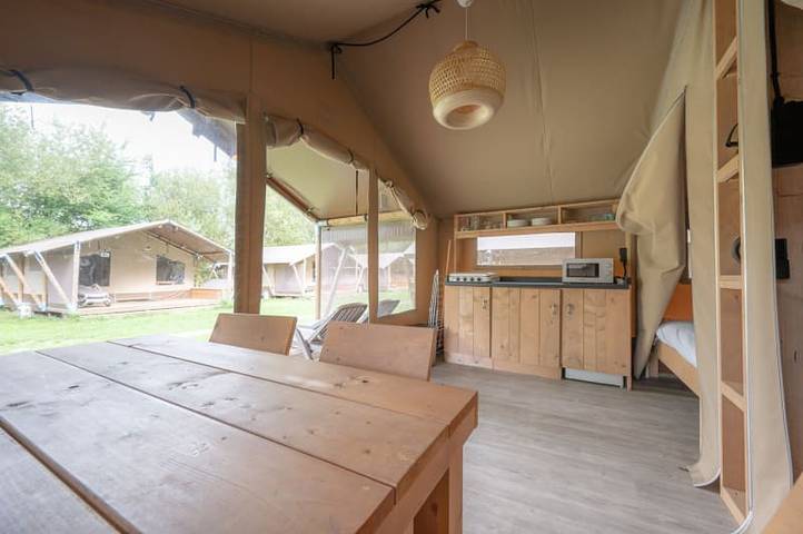 Camping für 5 Personen, mit Balkon/Terrasse und Terrasse sowie Seeblick an der Niederländische Nordsee - 3