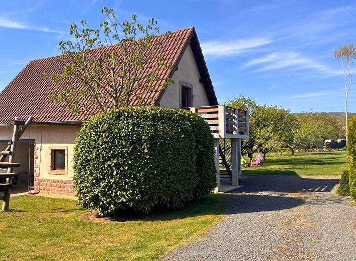 Appartement de vacances pour 4 personnes, avec Balcon et Terrasse ainsi que Jardin et Vue