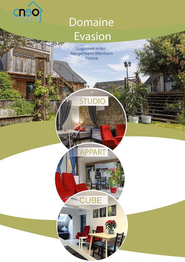 Gîte pour 4 personnes, avec Terrasse à Neugartheim-Ittlenheim