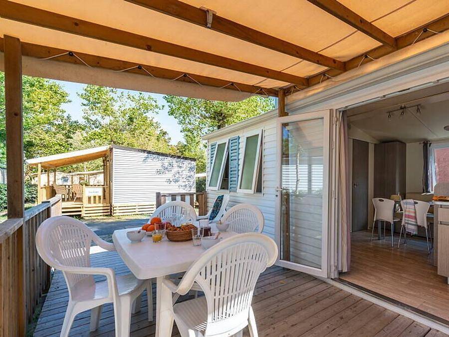 Camping Medrose - Bungalow 6 personen - Mobilheim | Comfort | 2 Zi. | 4/6 Pers. | Erhöhte Terrasse | Klim. in Saint-Thomé, Privas
