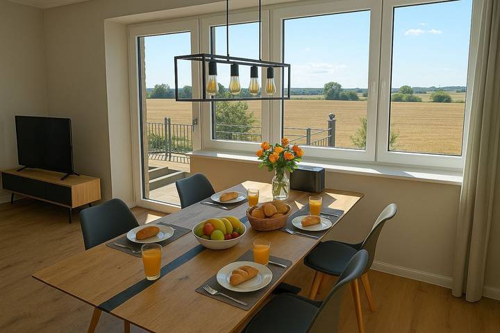 Ferienwohnung für 4 Personen, mit Ausblick und Balkon in Sahrensdorf