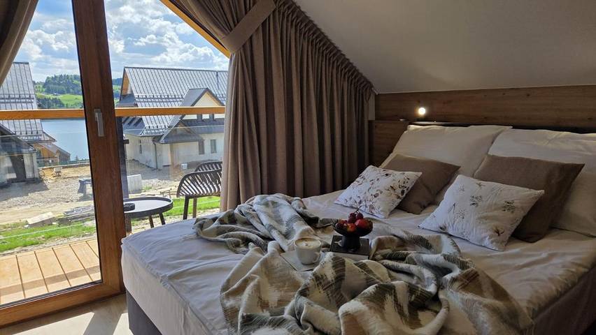 Dom dla 4 osób, z Balkon i Jacuzzi oraz Taras i Sauna w Kluszkowce