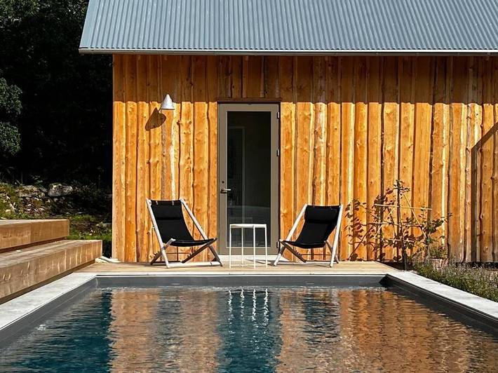 Chalet voor 4 personen, with tuin and zwembad as well as uitzicht, met huisdier in Zweden