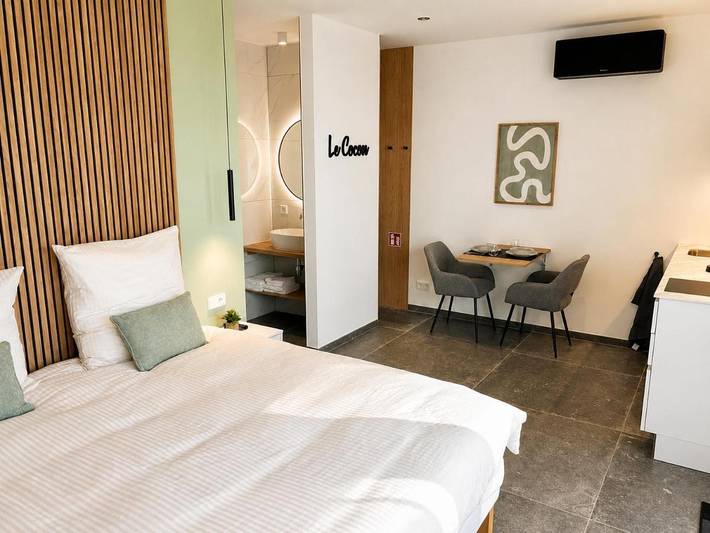 Appartement de vacances pour 2 personnes, avec Terrasse ainsi que Jardin et Vue