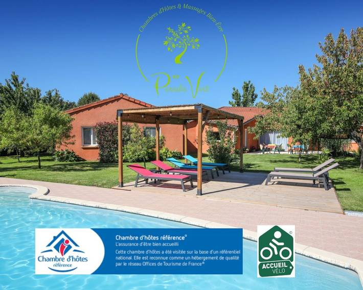 Chambre d’hôte pour 2 personnes, avec jardin et piscine à Laboutarie