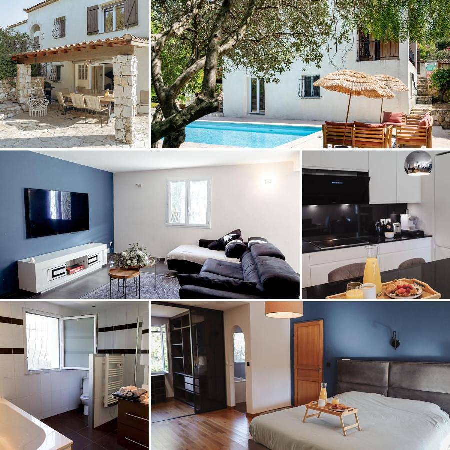 Villa Inti - piscine, jardin privé & barbecue in Antibes, Mittelmeerküste (Frankreich)