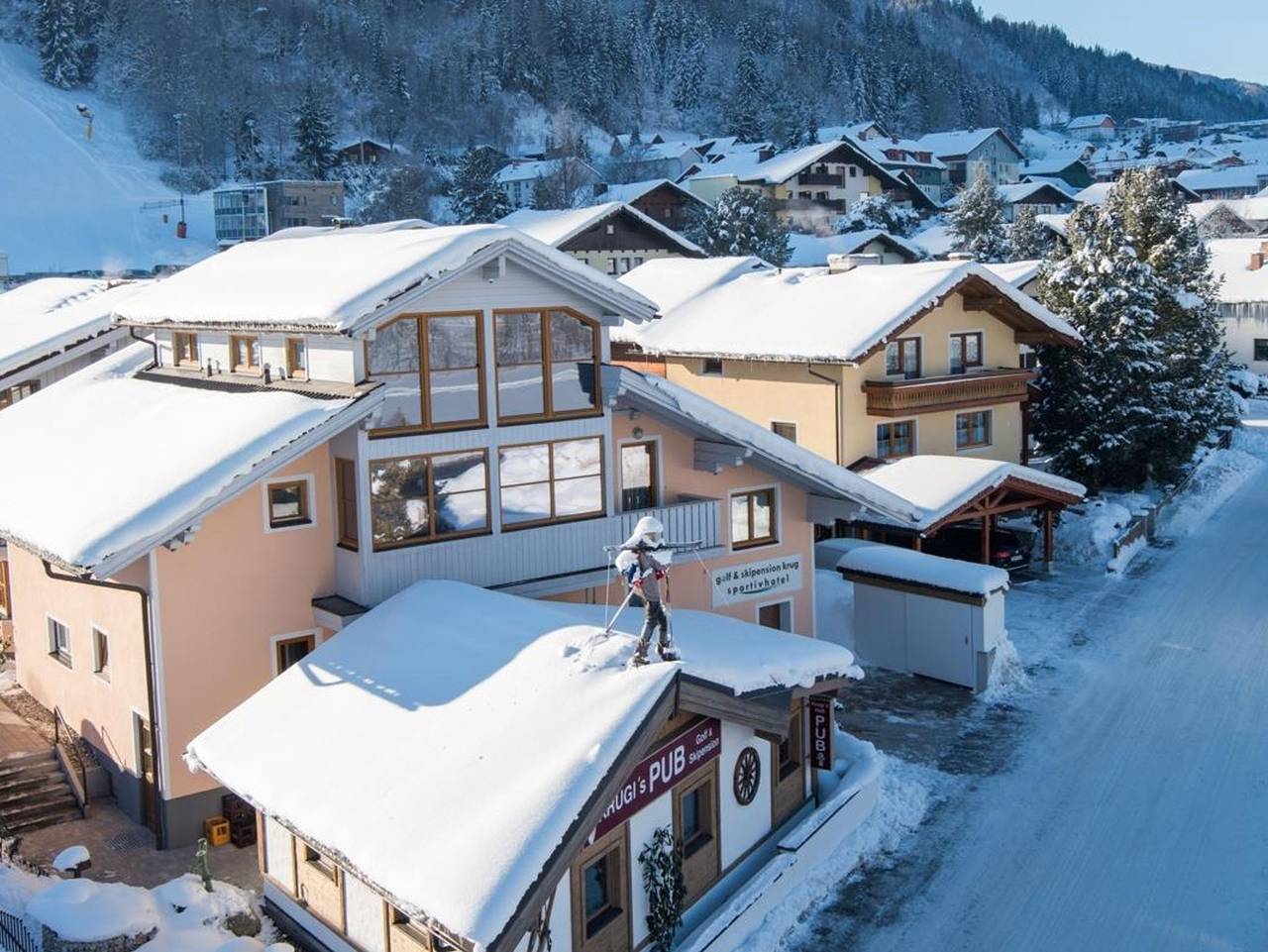 Golf- und Skipension Krug - Doppelzimmer mit Dusche, Bad, Wc - Üf in Haus, Schladming-Dachstein