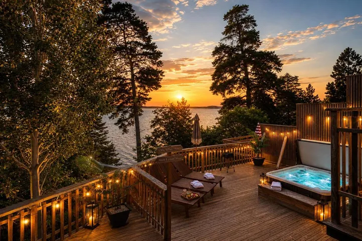 Villa für 4 Personen, mit Ausblick und Garten sowie Seeblick und Sauna - 1