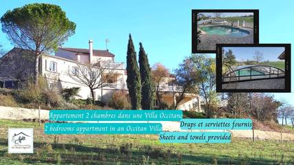 Gîte pour 6 personnes, avec terrasse ainsi que jardin et piscine à Algans