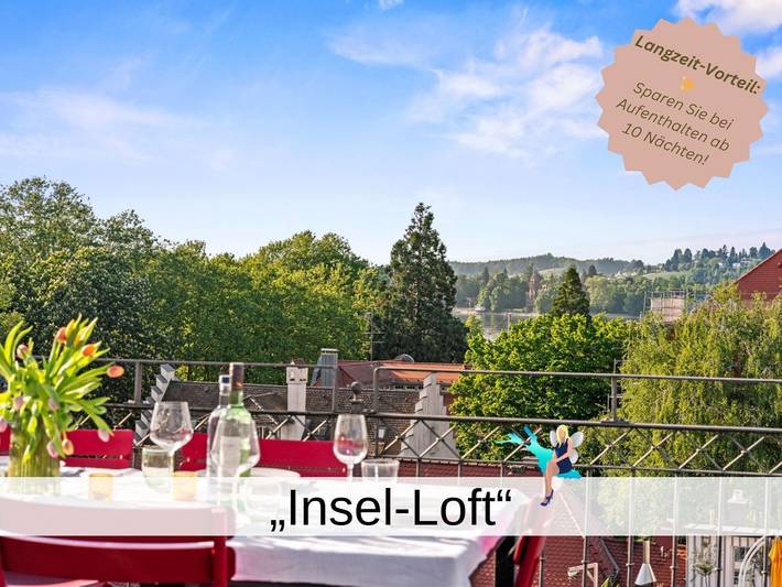 Ferienwohnung für 6 Personen, mit Balkon und Seeblick sowie Ausblick in Lindau