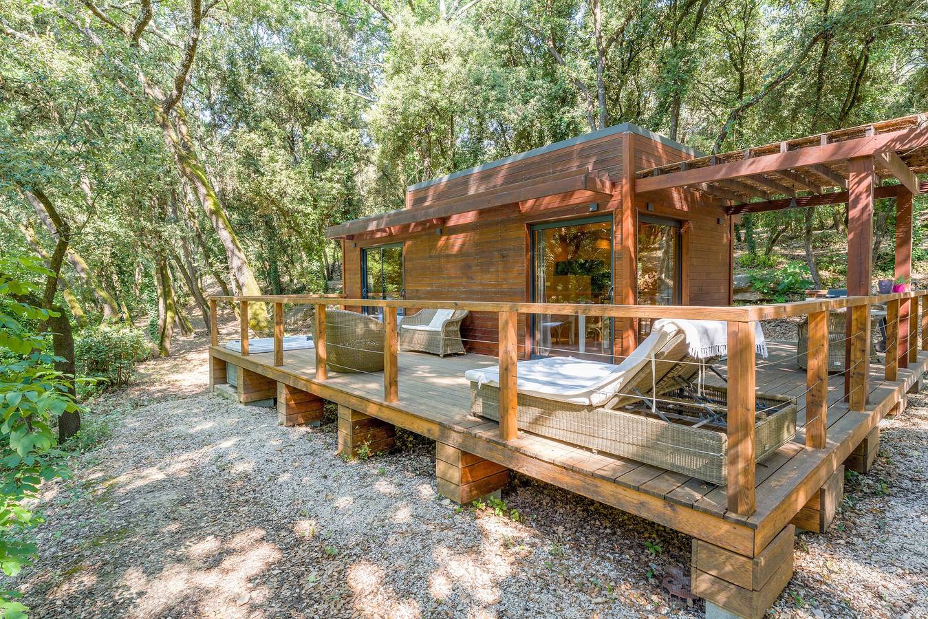 Casa vacanze 'Lodge Campagne Chic 3 - Mas De Rey' con terrazza privata, Wi-Fi e aria condizionata in Arpaillargues-et-Aureillac, Nimes e dintorni