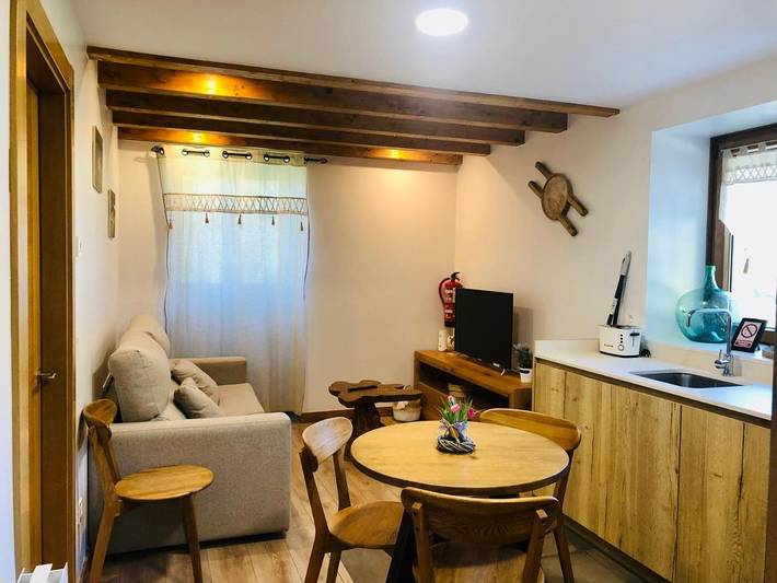 Appartement de vacances pour 4 personnes, avec Terrasse ainsi que Jardin et Vue