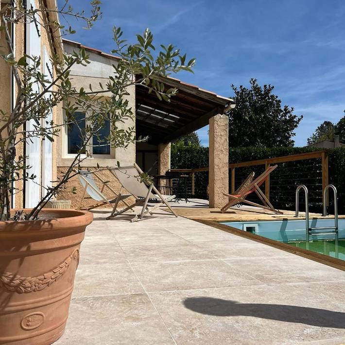 Maison de vacances pour 6 personnes, avec jardin et piscine