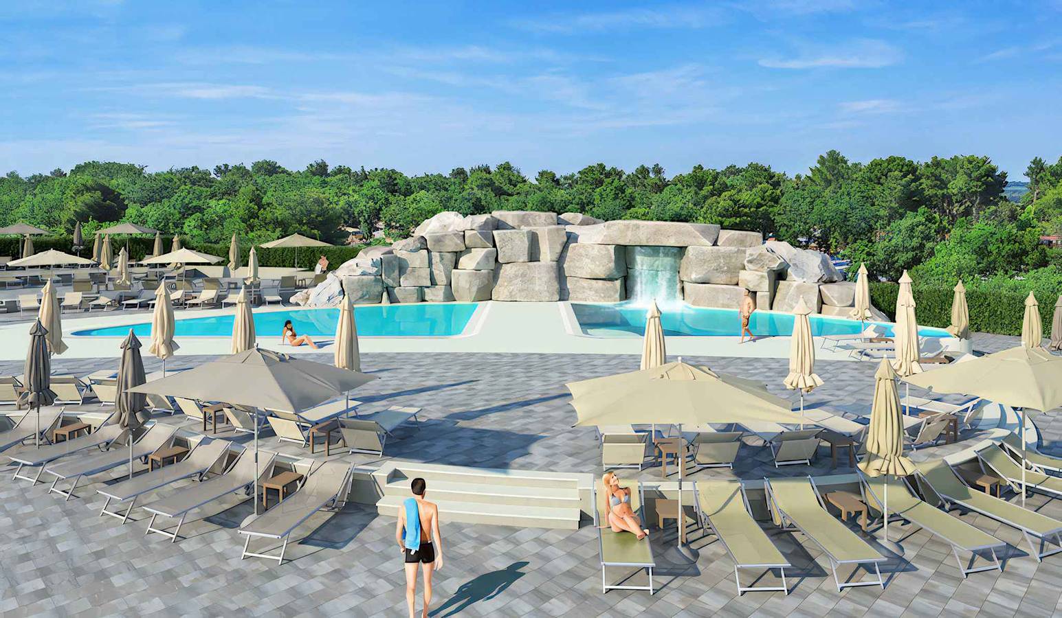 Mobilehome mit Klimaanlage, Terrasse und Pool  in Novigrad, Tar-Vabriga