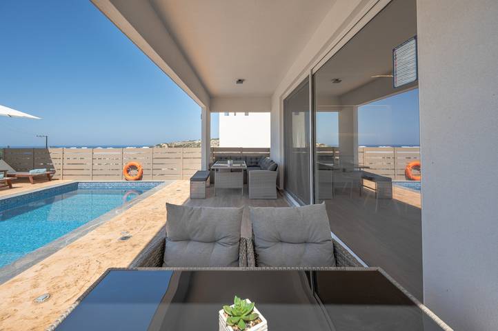 Ferienhaus für 8 Personen, mit Meerblick und Balkon sowie Terrasse und Garten in Rethymnon - 4