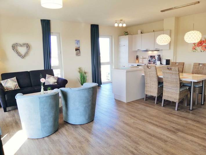 Ferienwohnung für 5 Personen, mit Balkon und Sauna sowie Ausblick in Schillig - 3