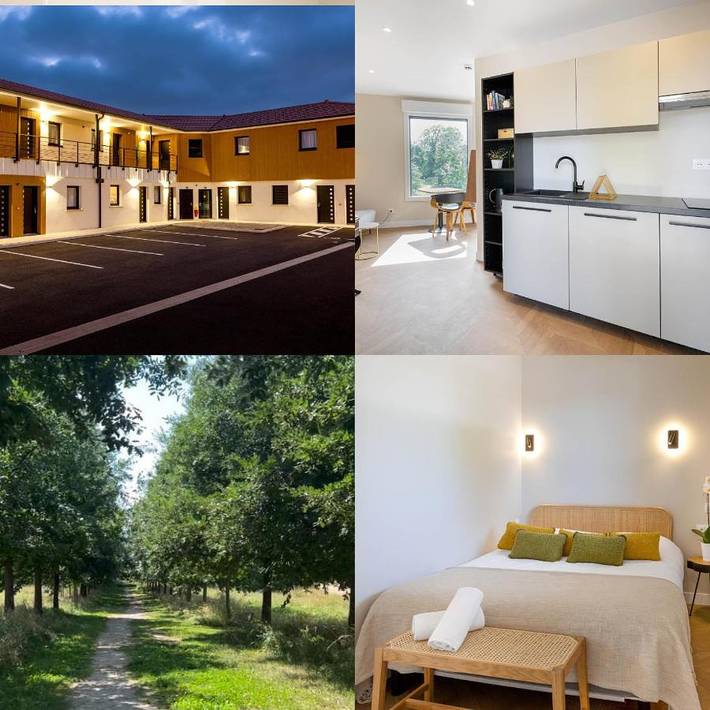 Appart’hôtel pour 2 personnes, avec jardin