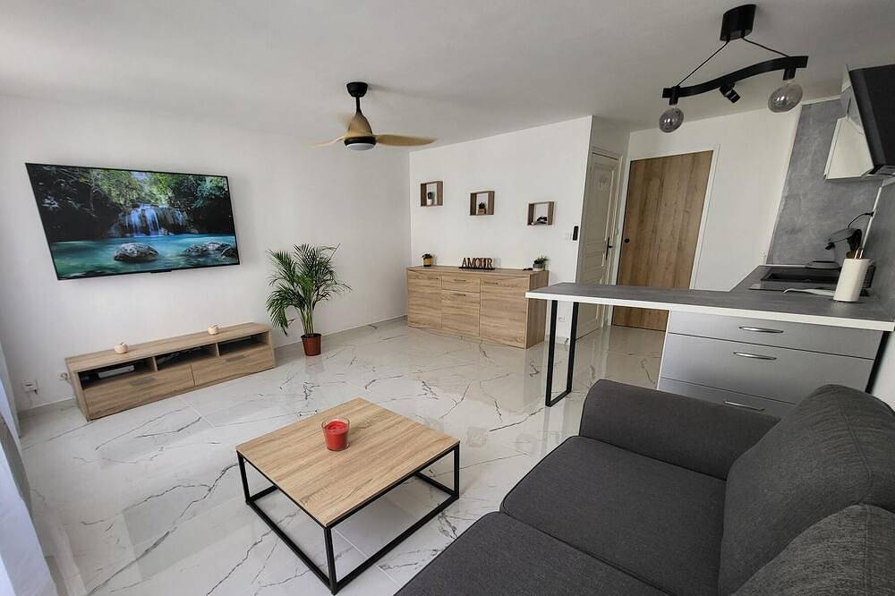 Entire apartment, Charming T2 apartment in the city center in La Crau, Toulon region