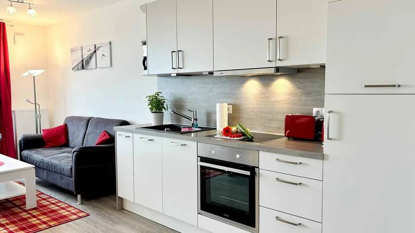 Loft voor 4 personen, with sauna and zwembad as well as balkon and whirlpool in Dorum