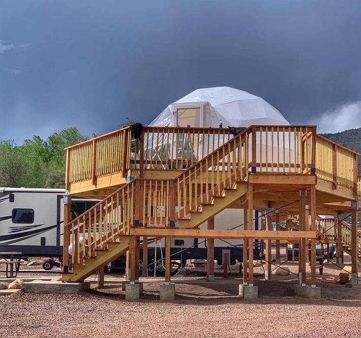 Camping para 2 personas, con terraza en Colorado