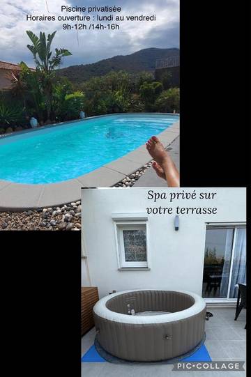 Gîte pour 4 personnes, avec piscine ainsi que jacuzzi et jardin à Lucciana