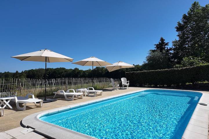 Maison de vacances pour 5 personnes, avec Terrasse ainsi que Jardin et Piscine