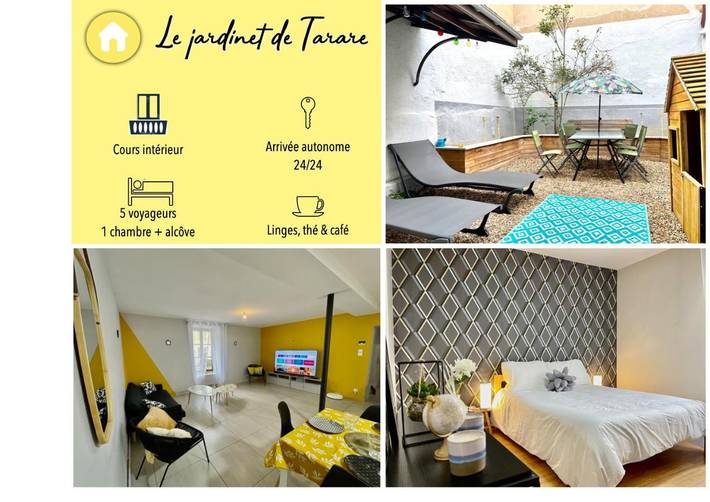 Location de vacances pour 5 personnes, avec Terrasse et Jardin à Tarare
