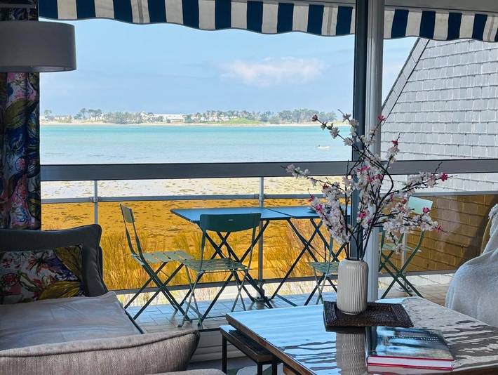 Gîte pour 7 personnes, avec vue et terrasse dans Plage du Ruguel