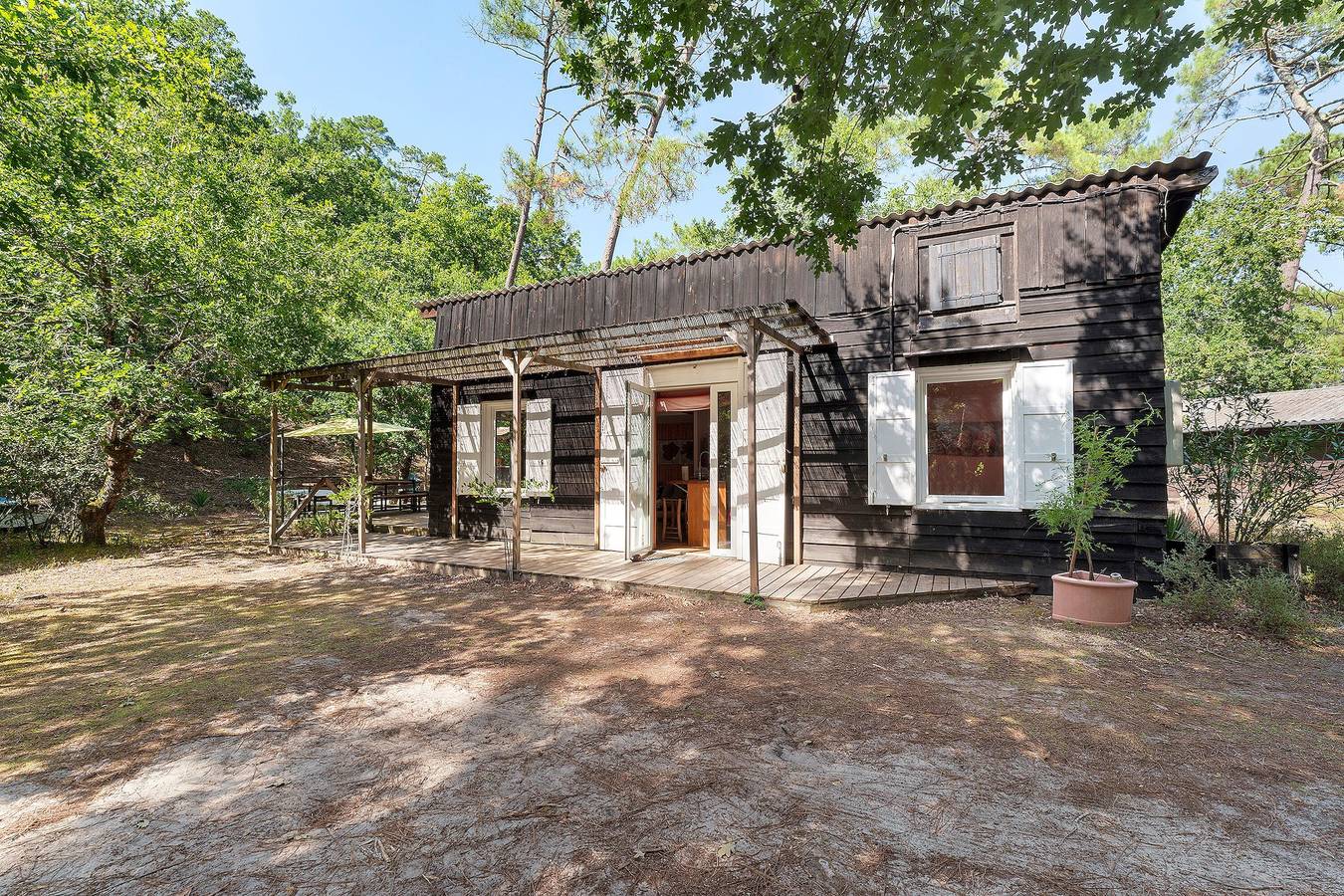 Ferienhaus „Cabane Eden Pyla“ mit privater Terrasse und Garten in La Teste-de-Buch, Arcachon und Umgebung